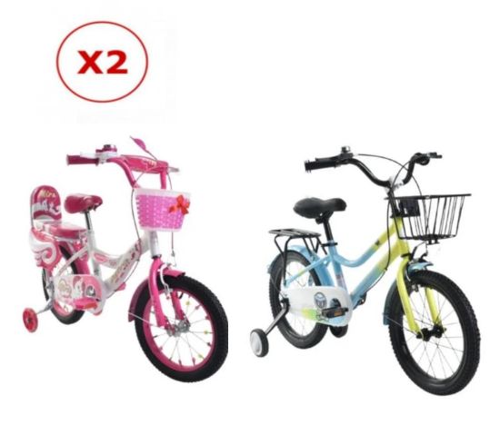 صورة دراجتين أطفال بناتية وولادية مقاس 12,14,16